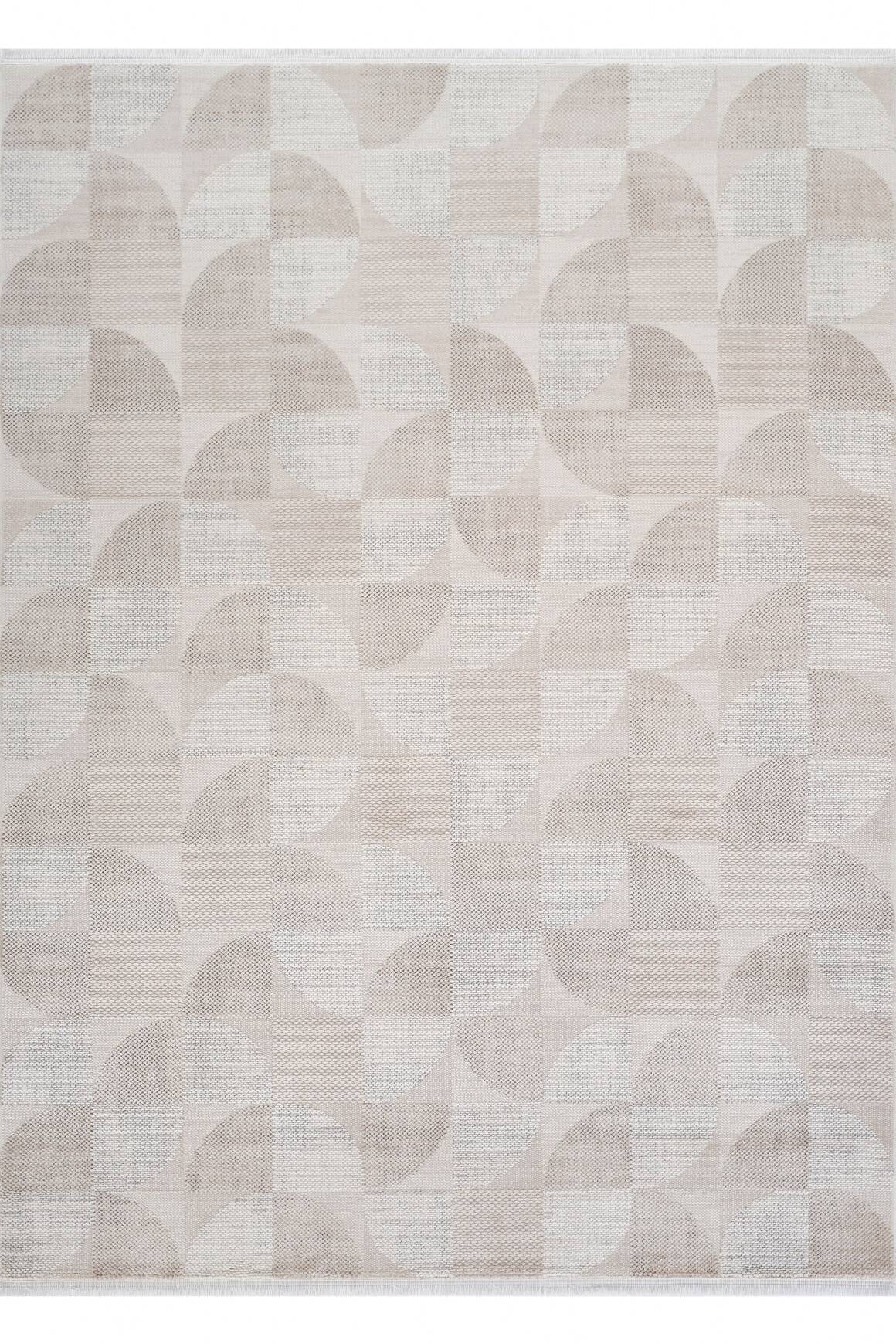 Truva 6622 Bej - Akrilik Dokuma Halı | Modern Salon Halısı